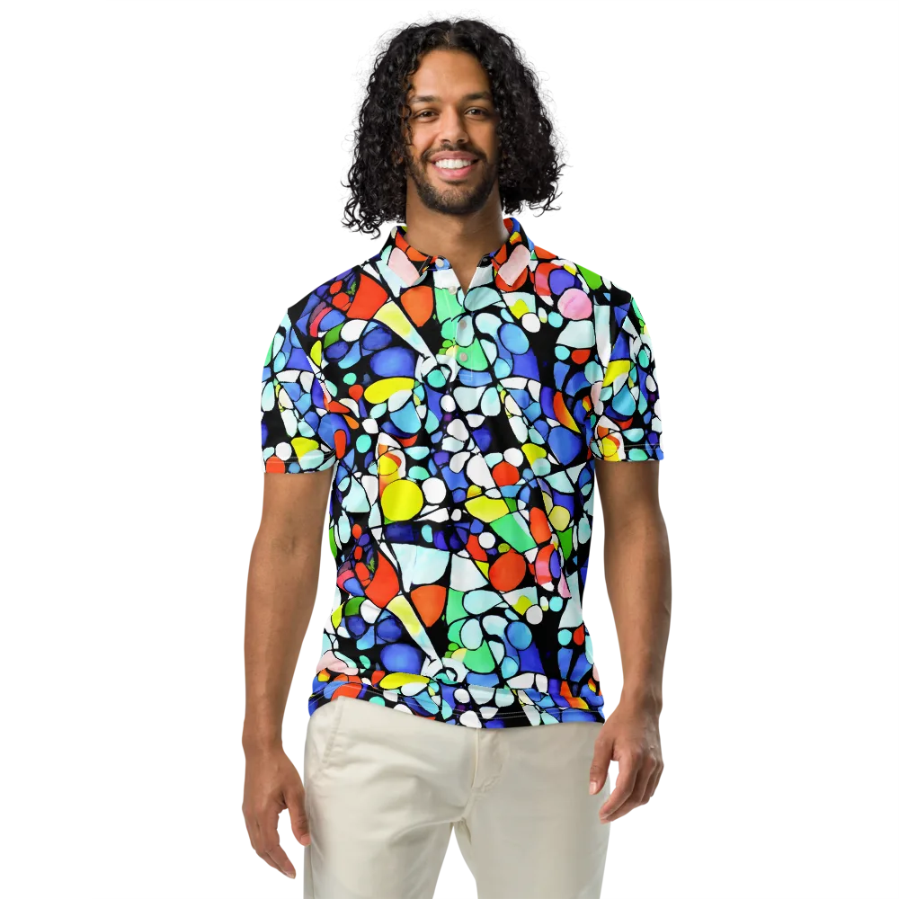 Spectrum Shards on Men's Slim Fit Polo Shirt — Front