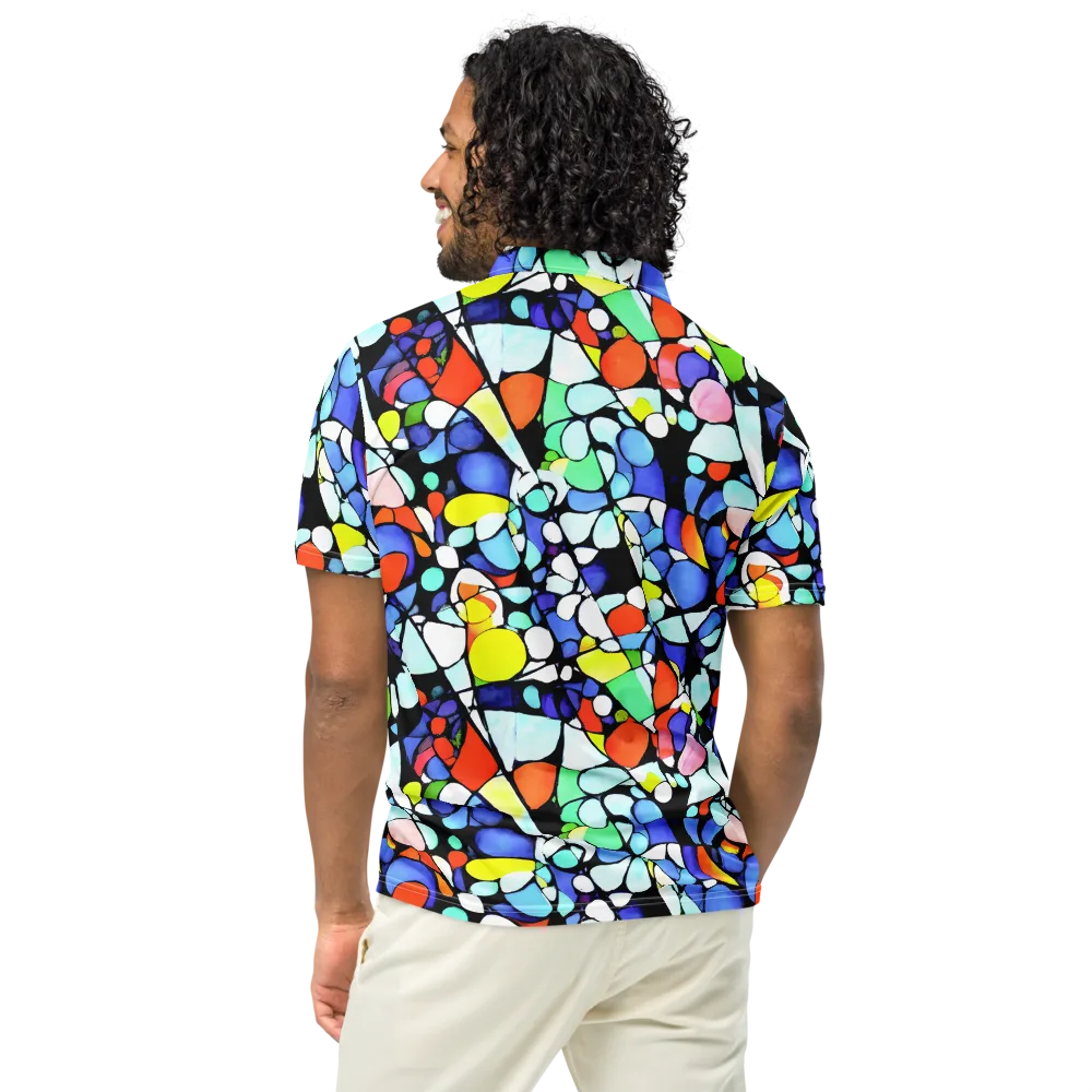 Spectrum Shards on Men's Slim Fit Polo Shirt — Back
