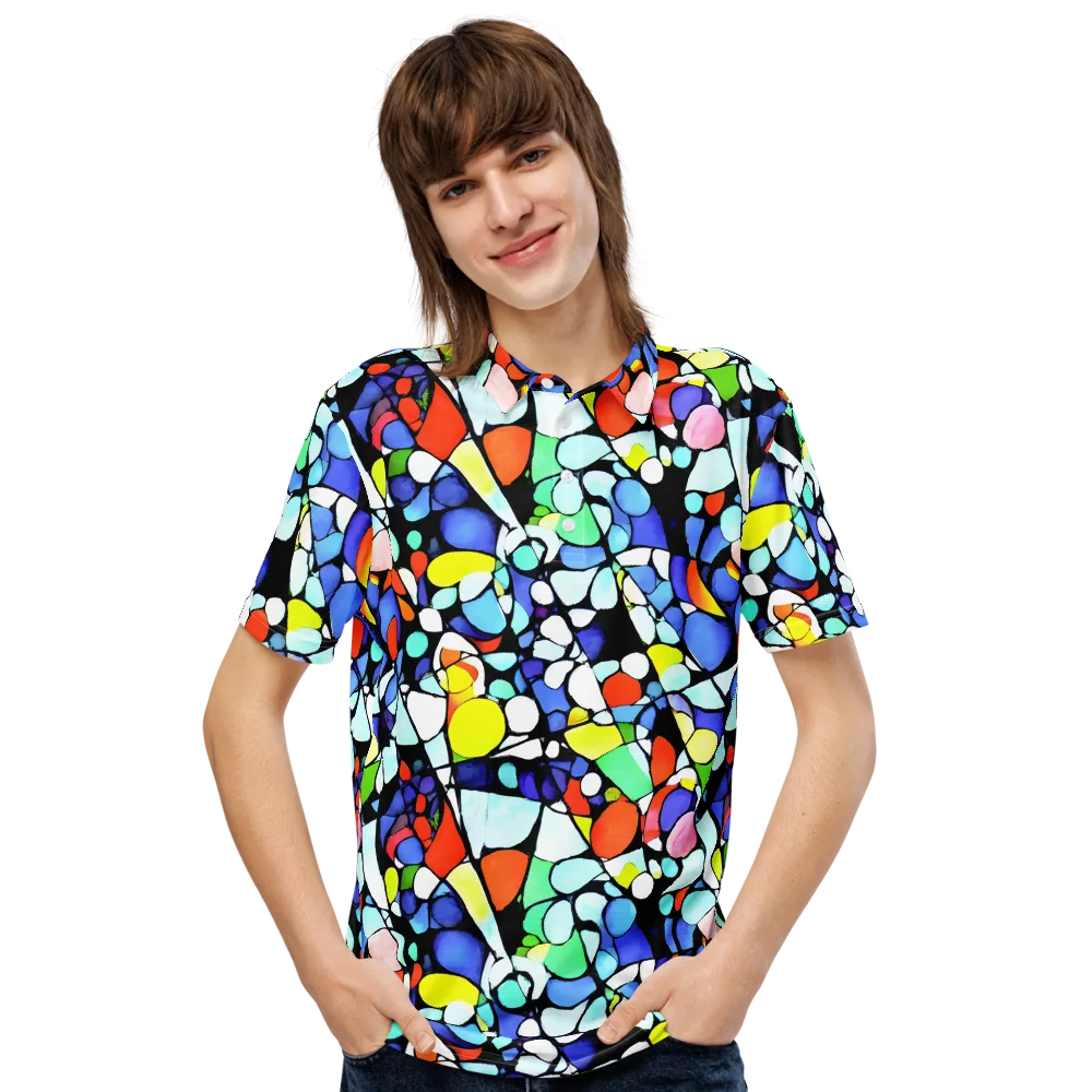 Spectrum Shards on Men's Slim Fit Polo Shirt — Front