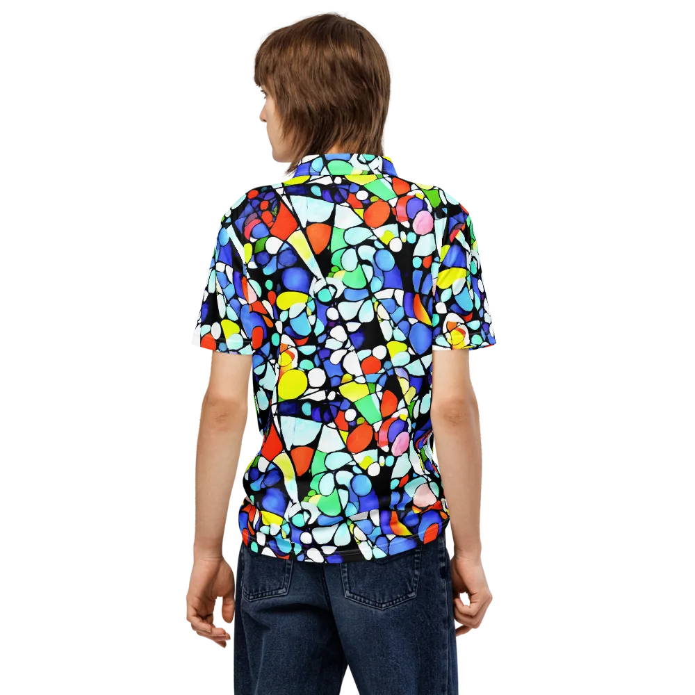 Spectrum Shards on Men's Slim Fit Polo Shirt — Back