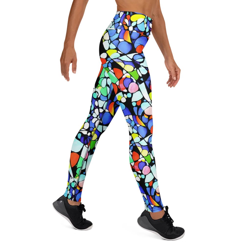 Spectrum Shards on Yoga Leggings — Right