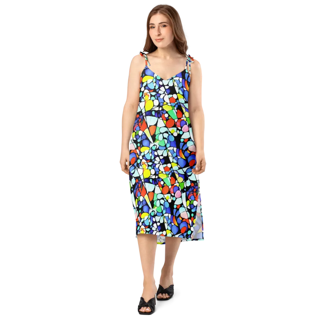 Spectrum Shards on Slip Dress — Front