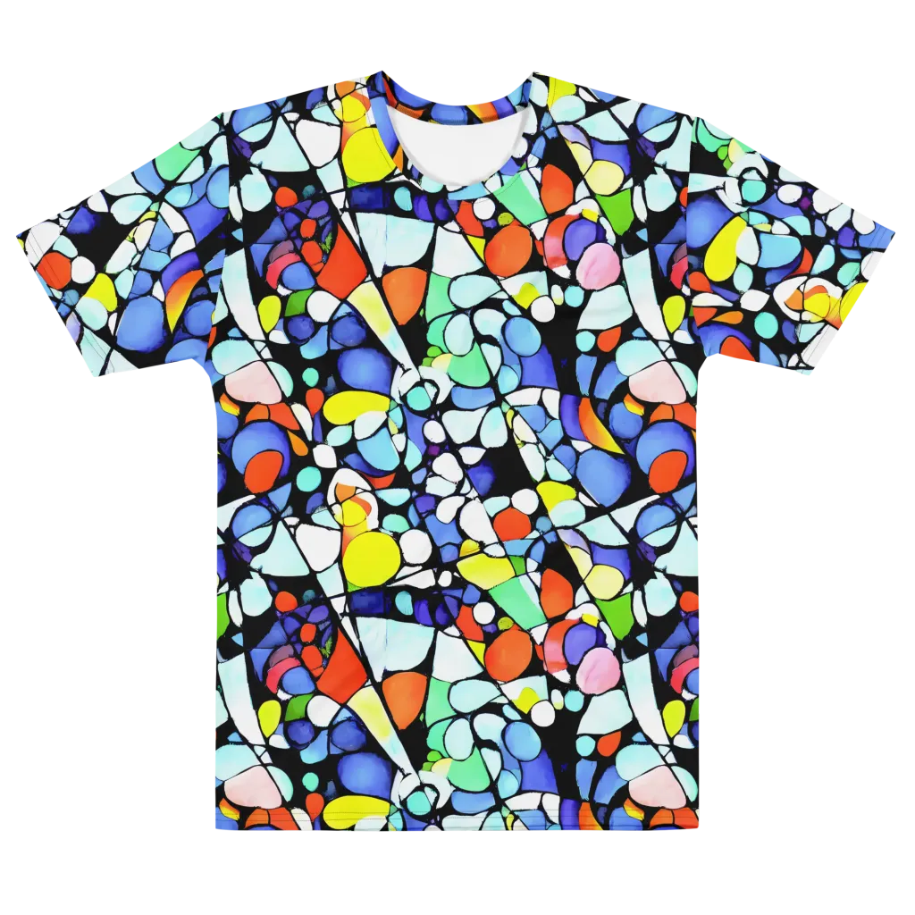 Spectrum Shards on Men's Cotton Crew Neck T-Shirt — Front
