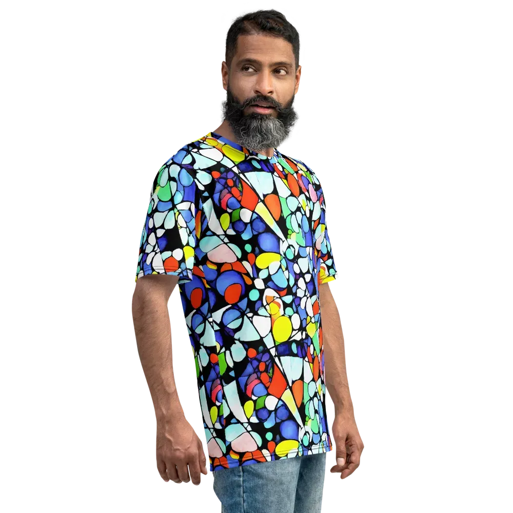 Spectrum Shards on Men's Crew Neck T-Shirt — Right