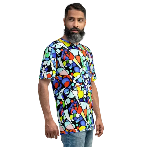 Spectrum Shards on a Men's Crew Neck T-Shirt