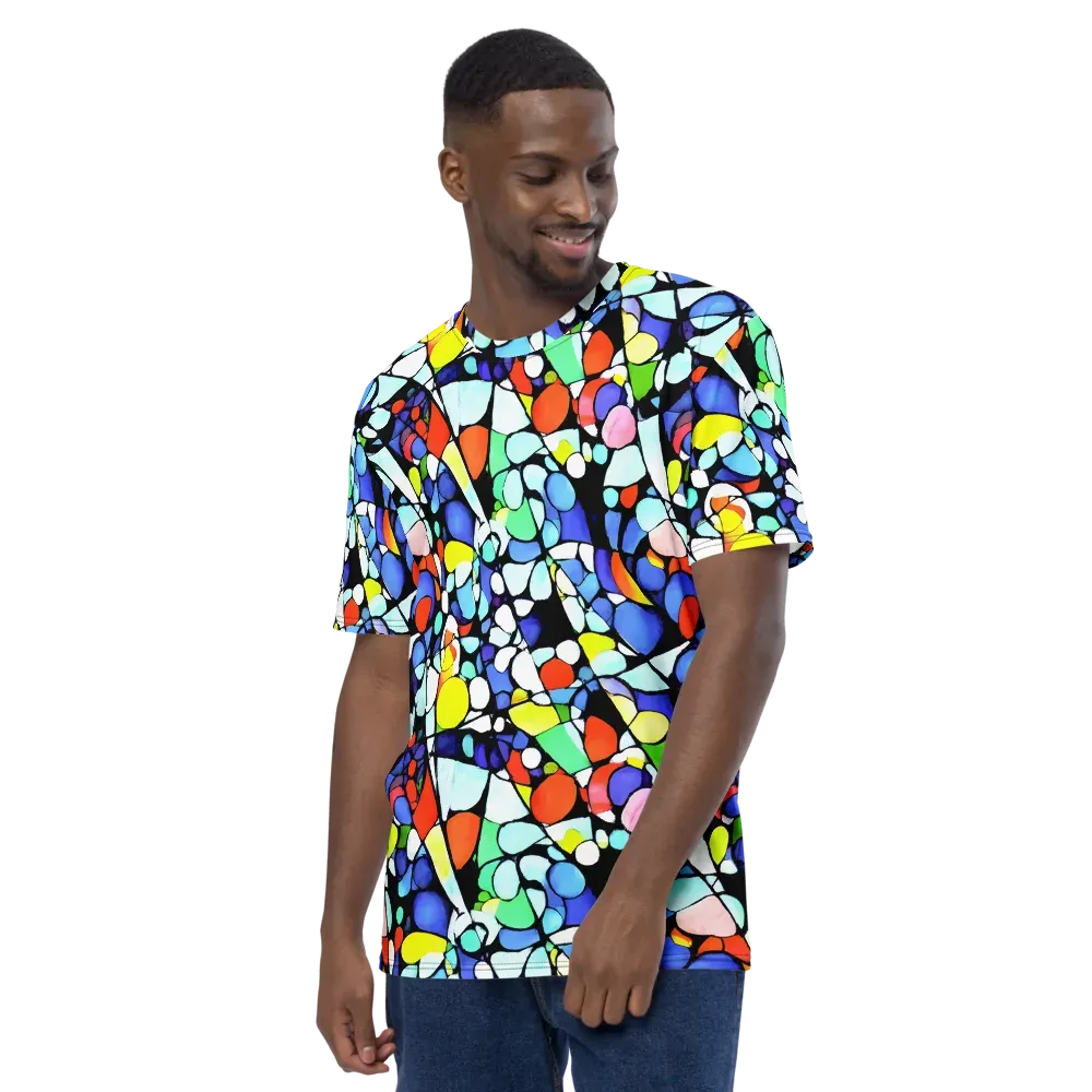 Spectrum Shards on Men's Crew Neck T-Shirt — Left