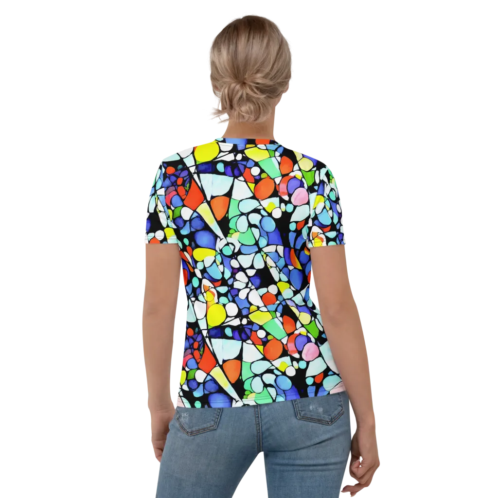 Spectrum Shards on Women's Crew Neck T-Shirt — Back
