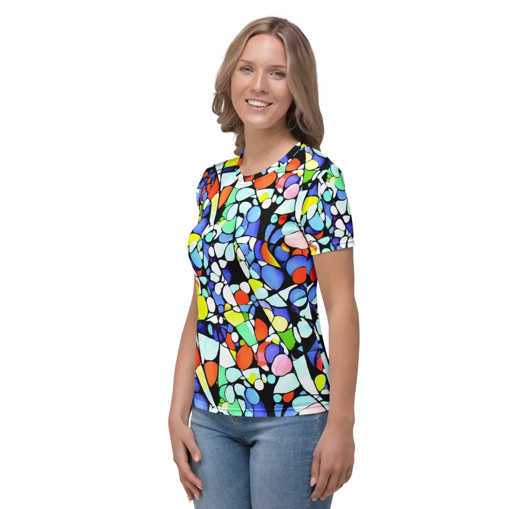 Spectrum Shards on Women's Crew Neck T-Shirt — Left
