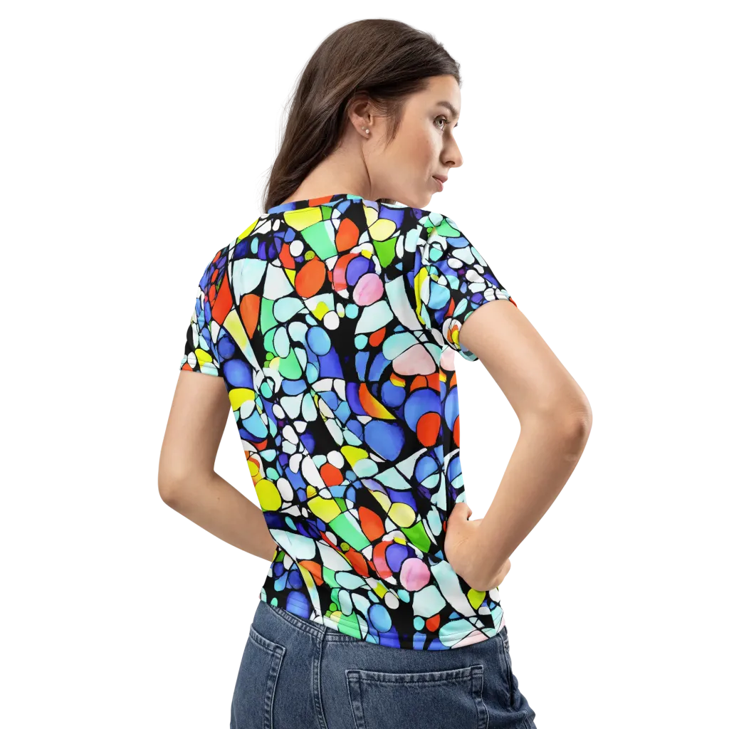 Spectrum Shards on Women's Crew Neck T-Shirt — Back