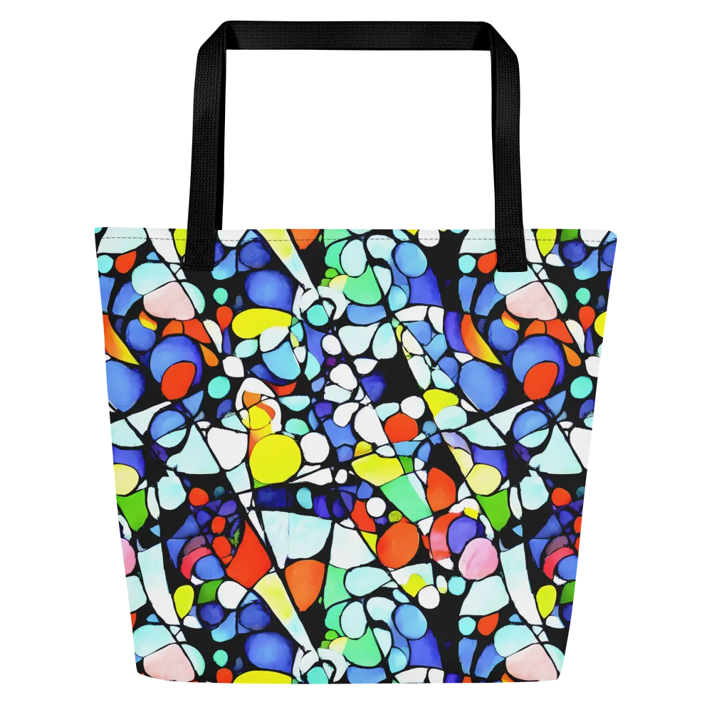 Spectrum Shards on Large Tote Bag W/ Pocket — Front