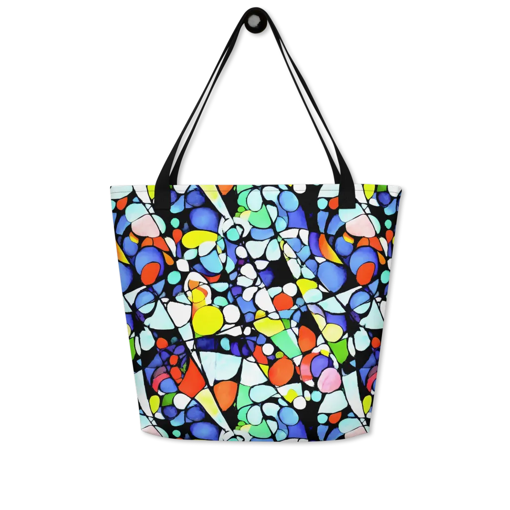 Spectrum Shards on Large Tote Bag W/ Pocket — Front
