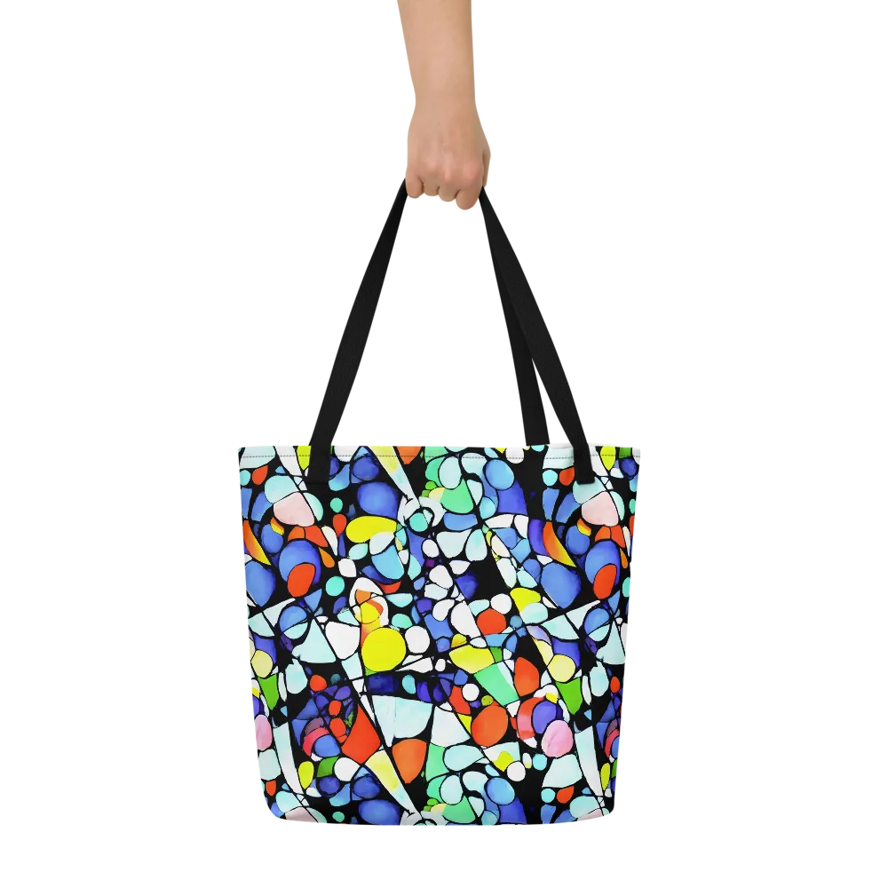 Spectrum Shards on Large Tote Bag W/ Pocket — Front