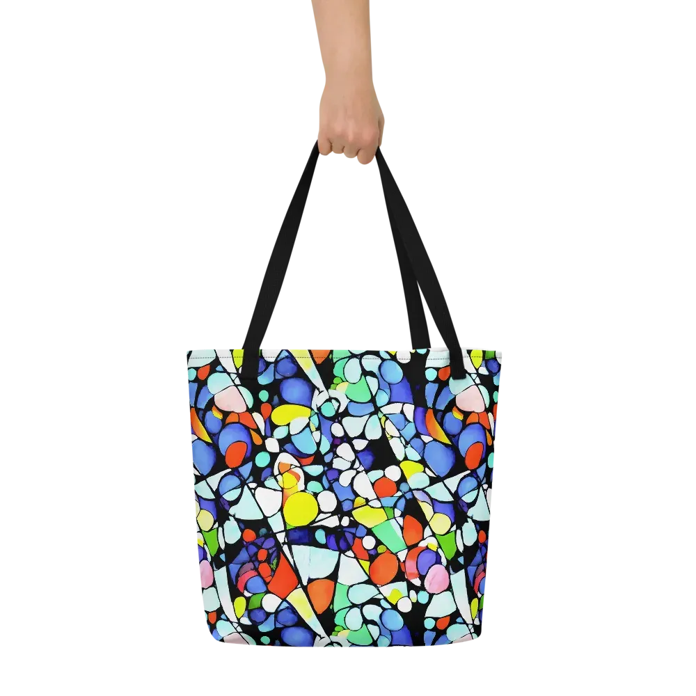 Spectrum Shards on Large Tote Bag W/ Pocket — Front