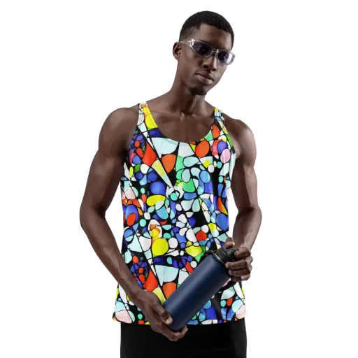Spectrum Shards on a Men's Tank Top