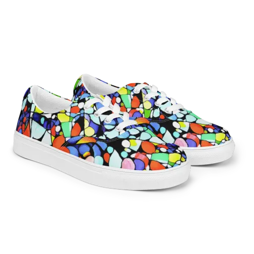 Spectrum Shards on a Men's Lace-Up Canvas Shoes