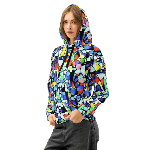 Spectrum Shards on a Cotton Hoodie