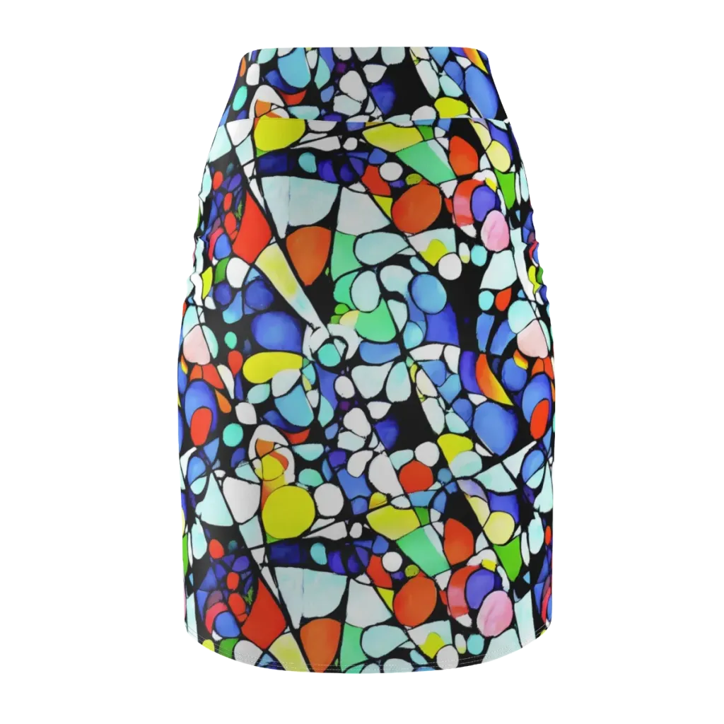 Spectrum Shards on Pencil Skirt — Back