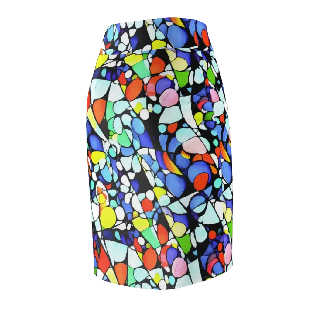 Spectrum Shards on Pencil Skirt — Back Side