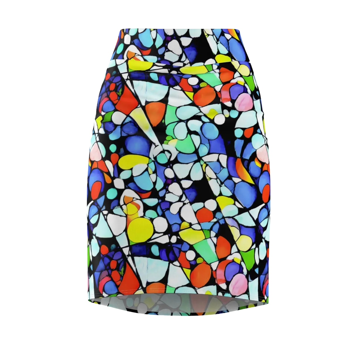 Spectrum Shards on Pencil Skirt — Front