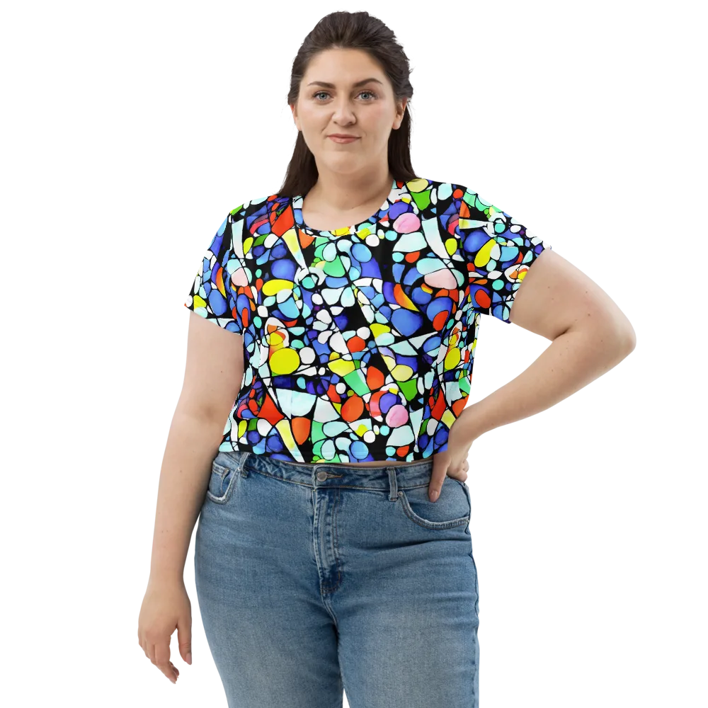 Spectrum Shards on Crop Tee — Front