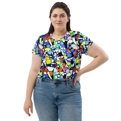 Spectrum Shards on a Crop Tee