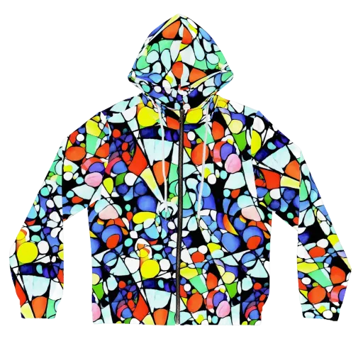 Spectrum Shards on a Women's Full-Zip Hoodie