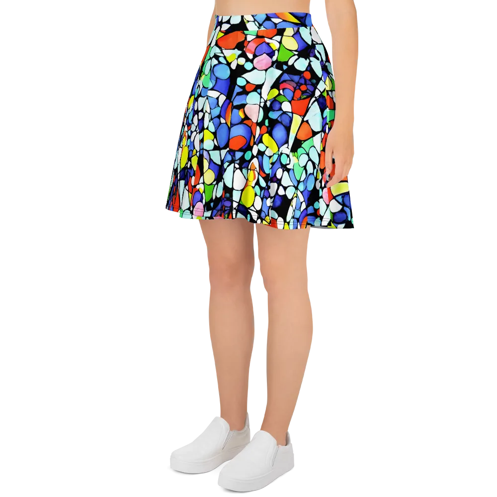Spectrum Shards on Skater Skirt — Left