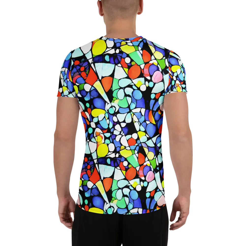 Spectrum Shards on Men's Athletic T-Shirt — Back