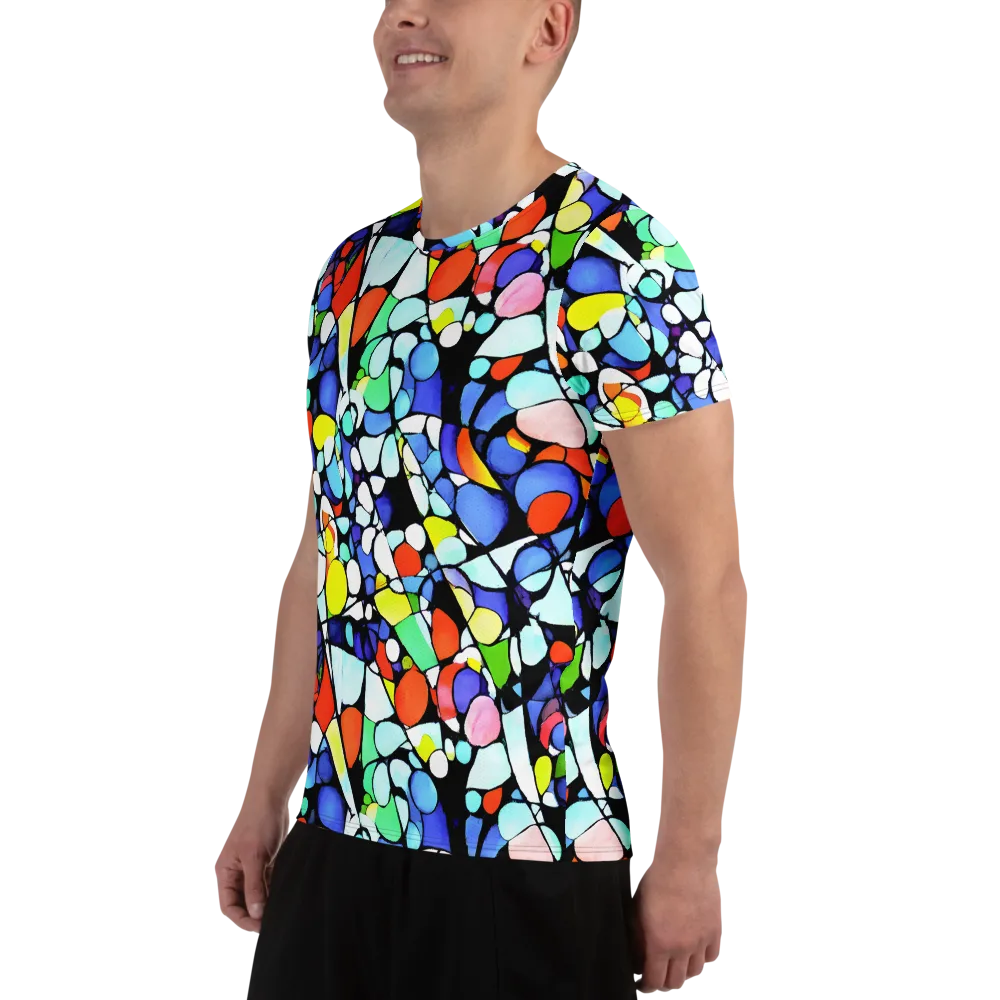 Spectrum Shards on Men's Athletic T-Shirt — Left
