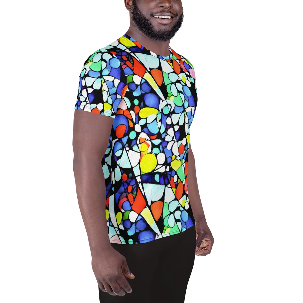 Spectrum Shards on Men's Athletic T-Shirt — Right