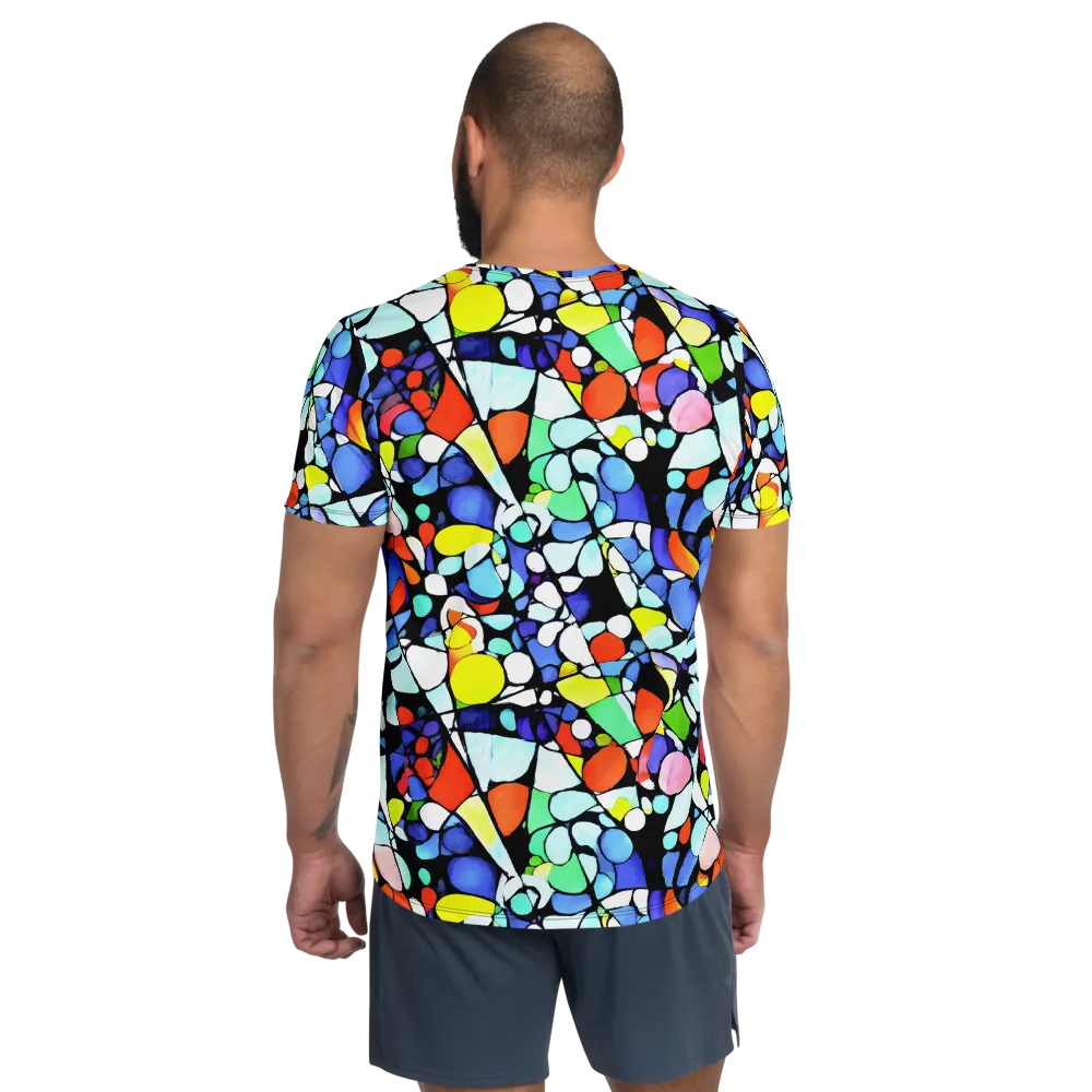 Spectrum Shards on Men's Athletic T-Shirt — Back