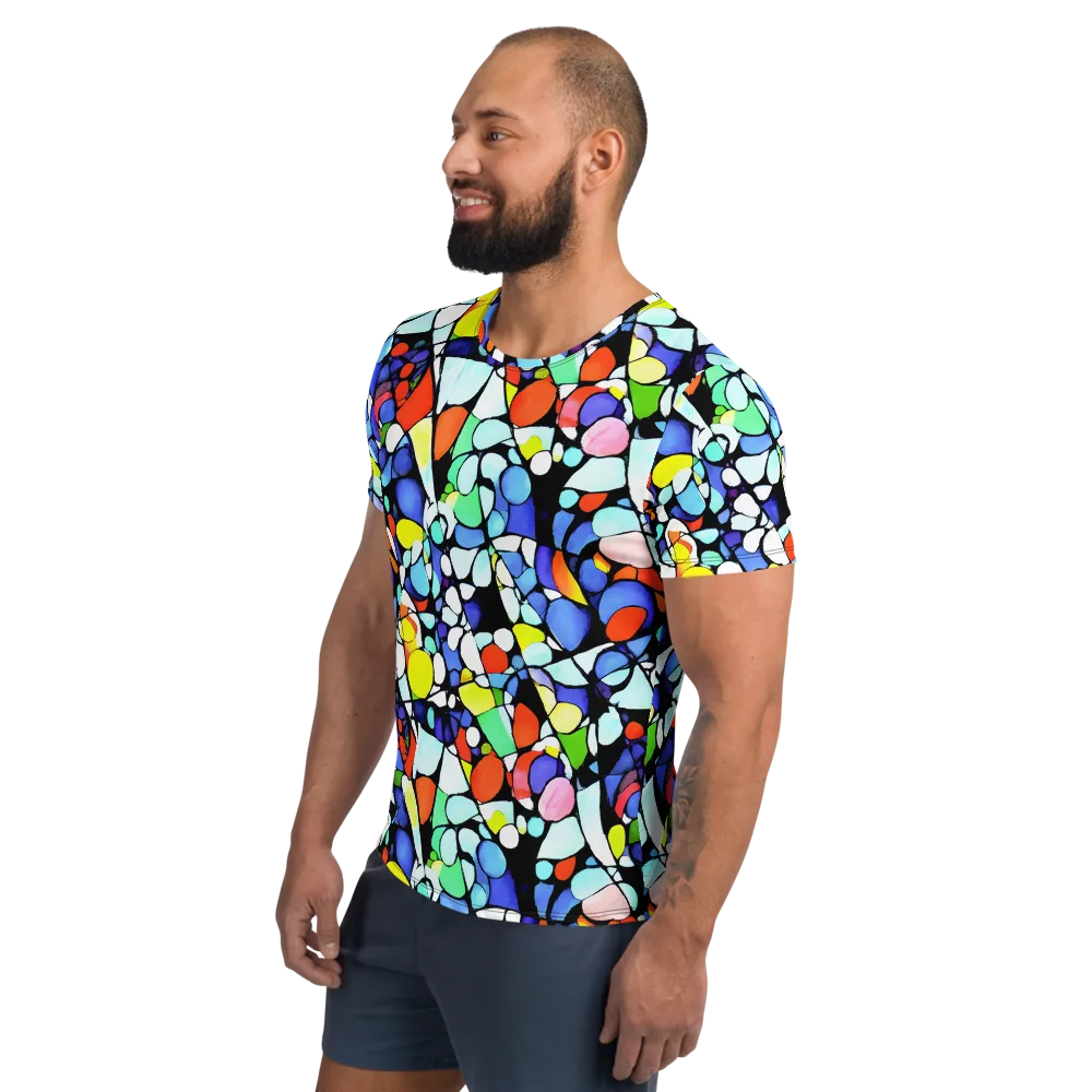 Spectrum Shards on Men's Athletic T-Shirt — Left