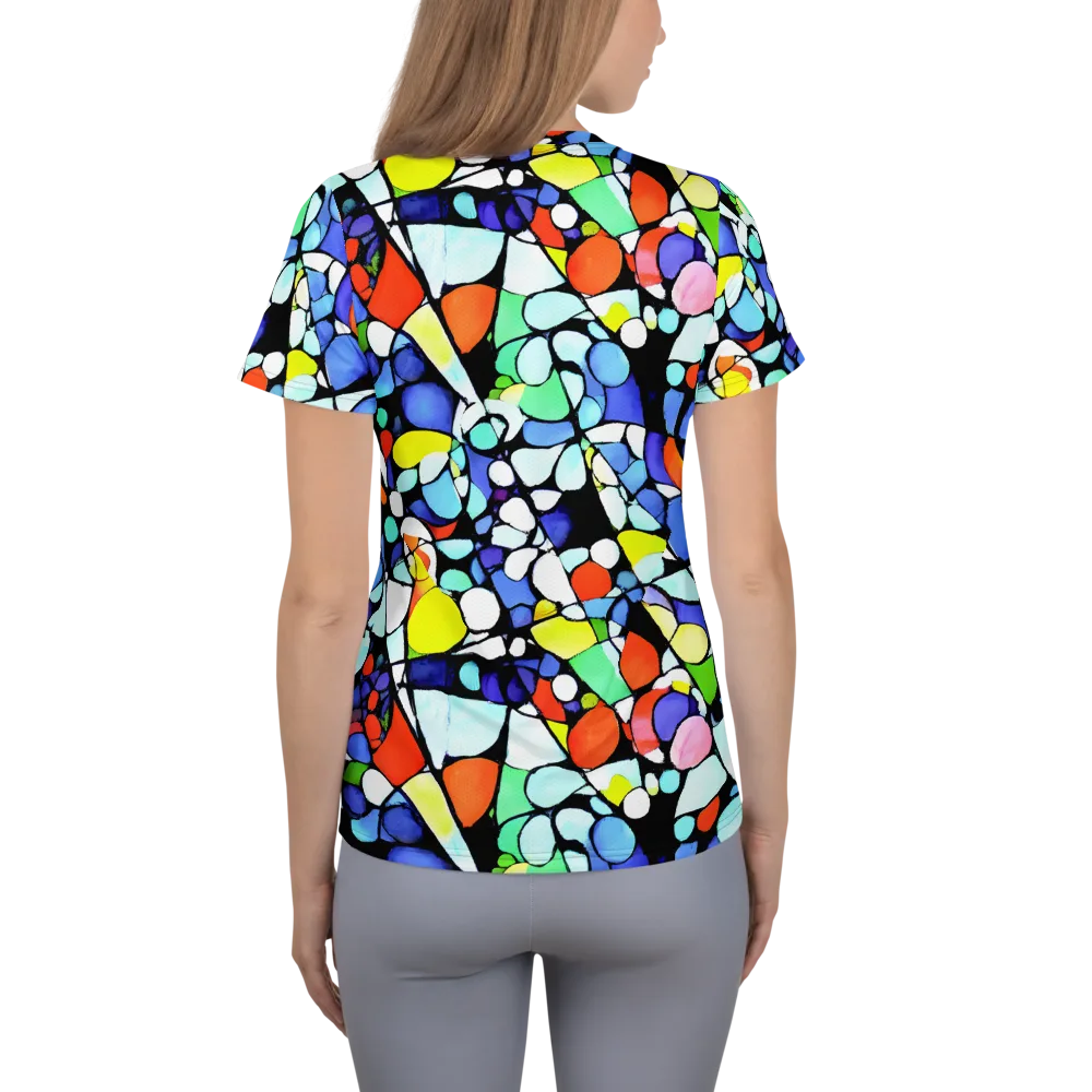 Spectrum Shards on Women's Athletic T-Shirt — Back