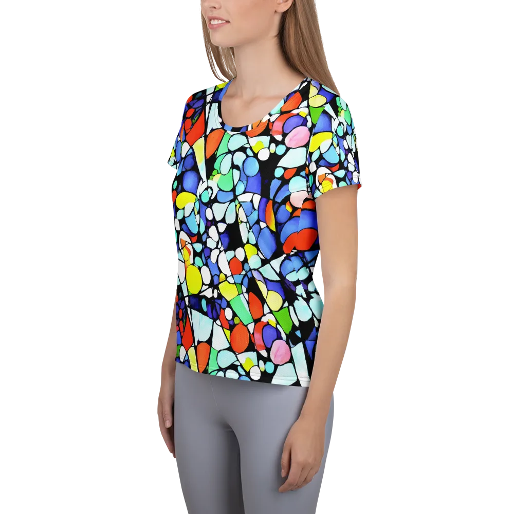 Spectrum Shards on Women's Athletic T-Shirt — Left