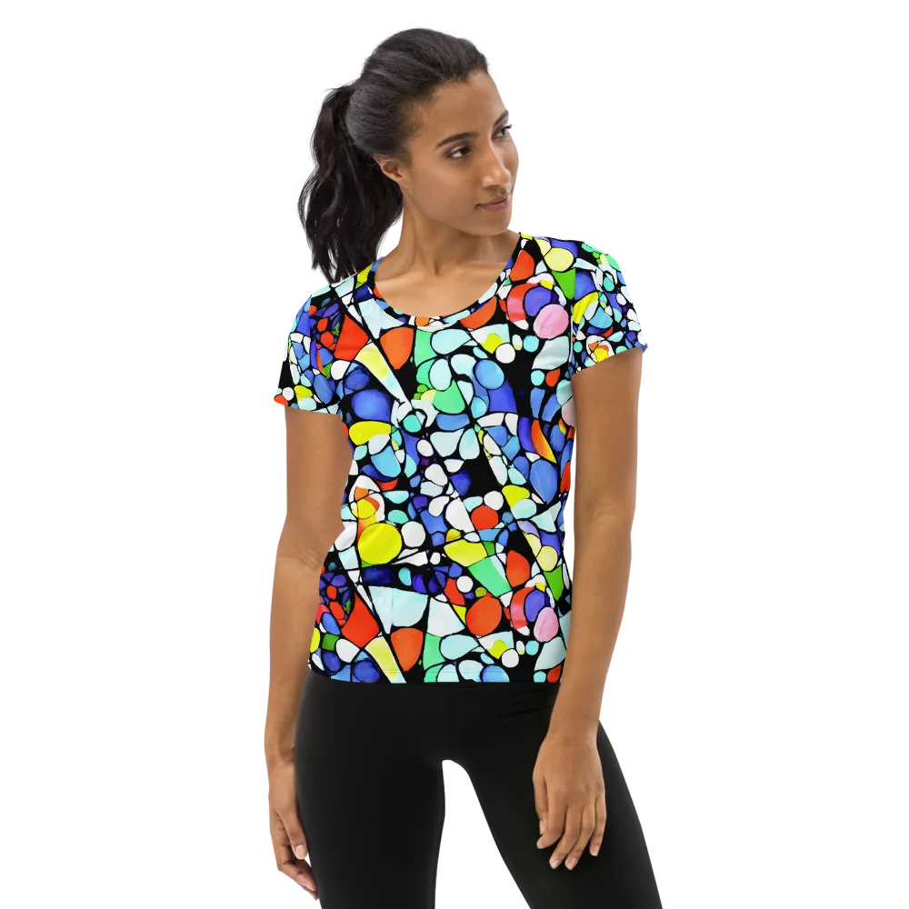 Spectrum Shards on Women's Athletic T-Shirt — Front