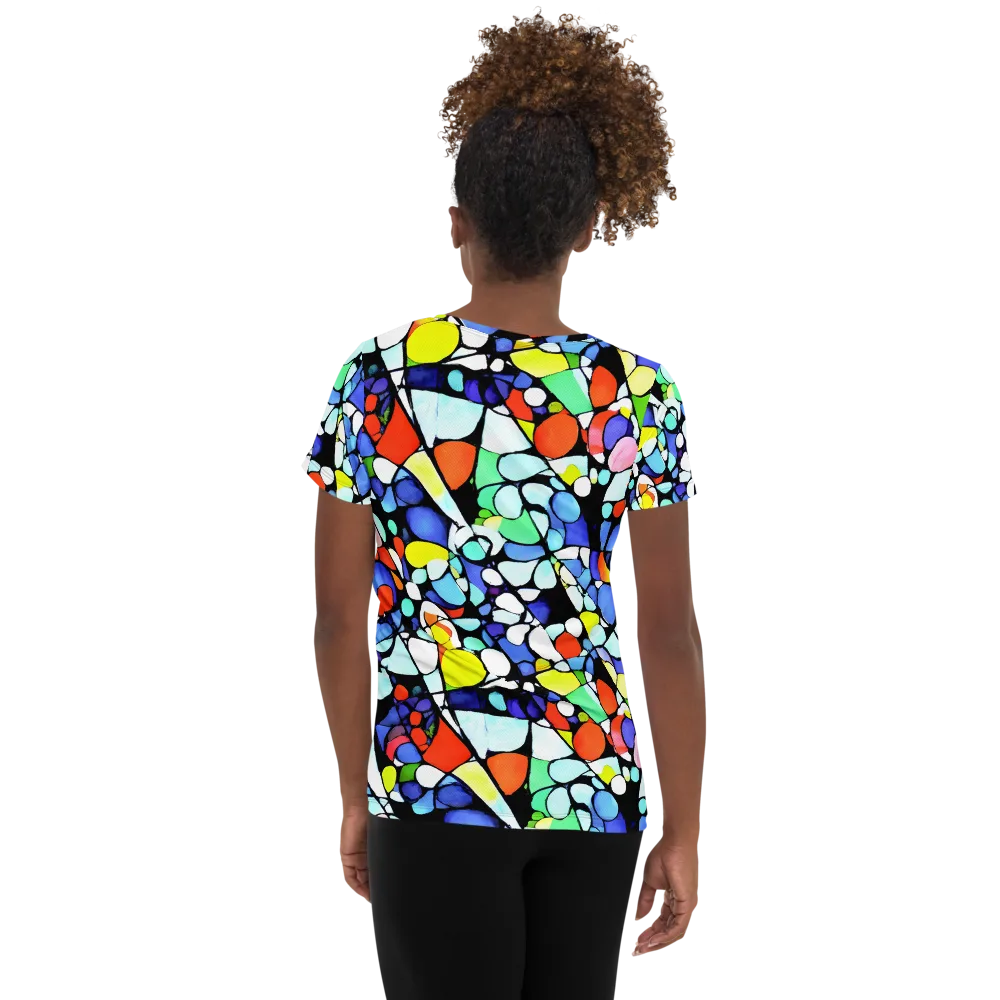 Spectrum Shards on Women's Athletic T-Shirt — Back
