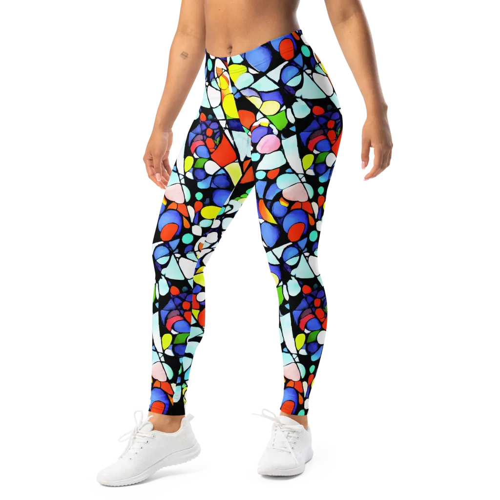 Spectrum Shards on Leggings — Left Front