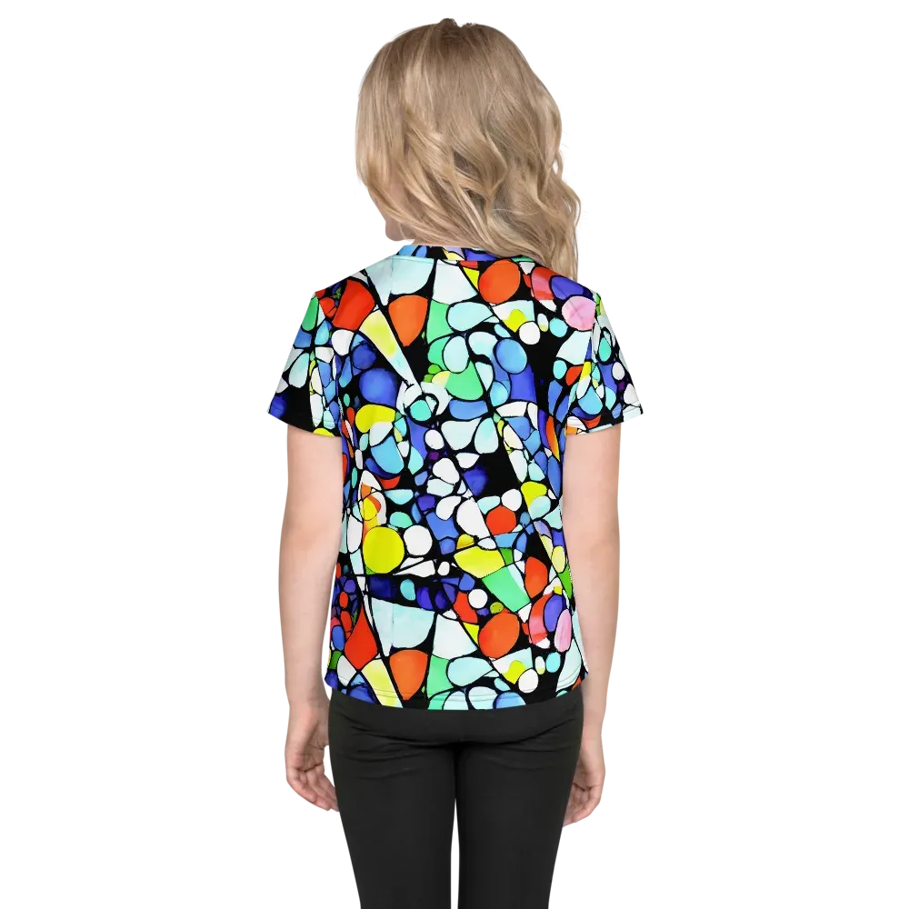Spectrum Shards on Kids Crew Neck T-Shirt — Back