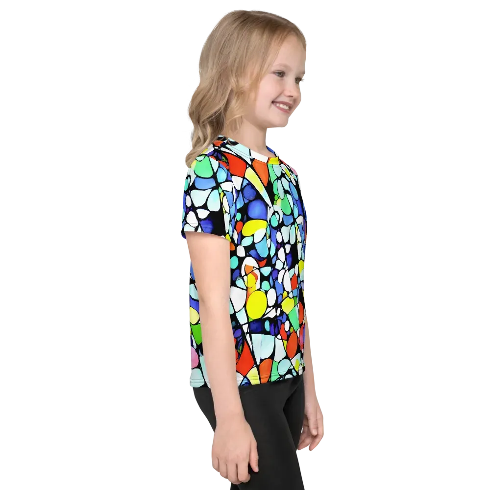 Spectrum Shards on Kids Crew Neck T-Shirt — Right