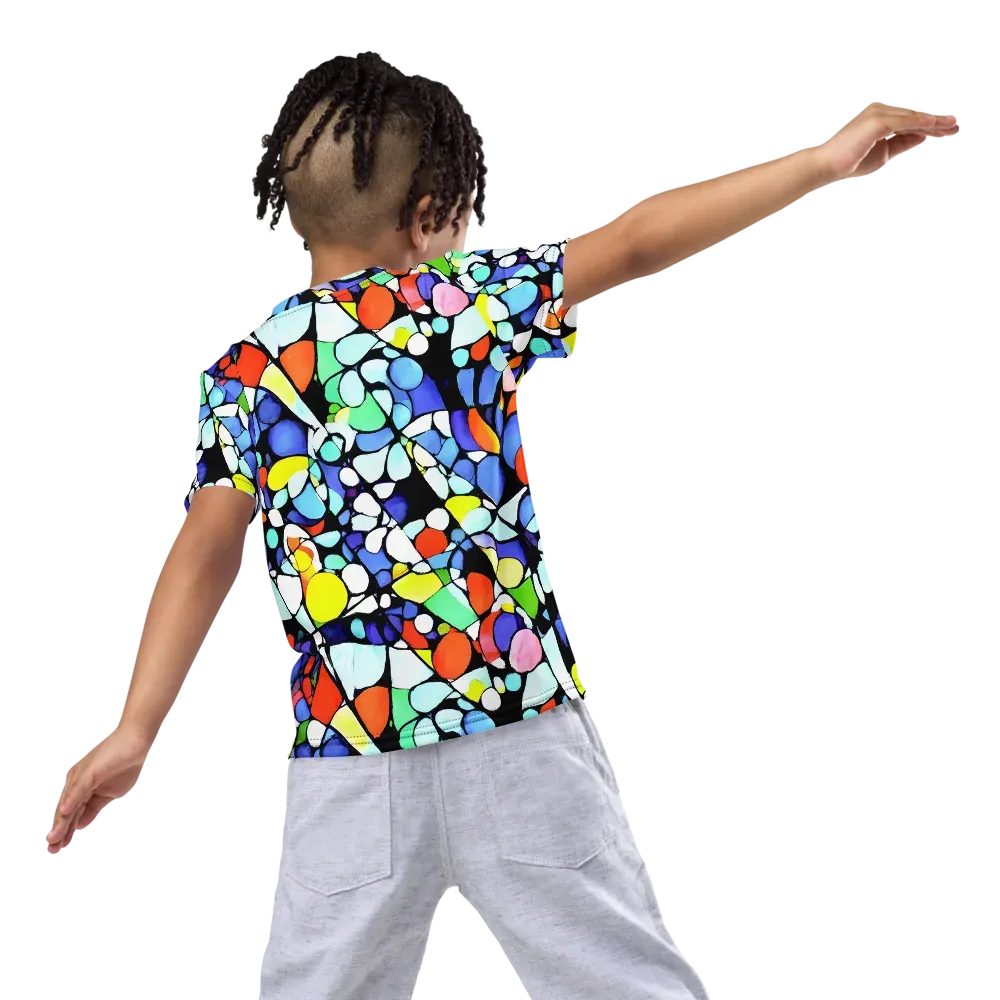 Spectrum Shards on Kids Crew Neck T-Shirt — Back