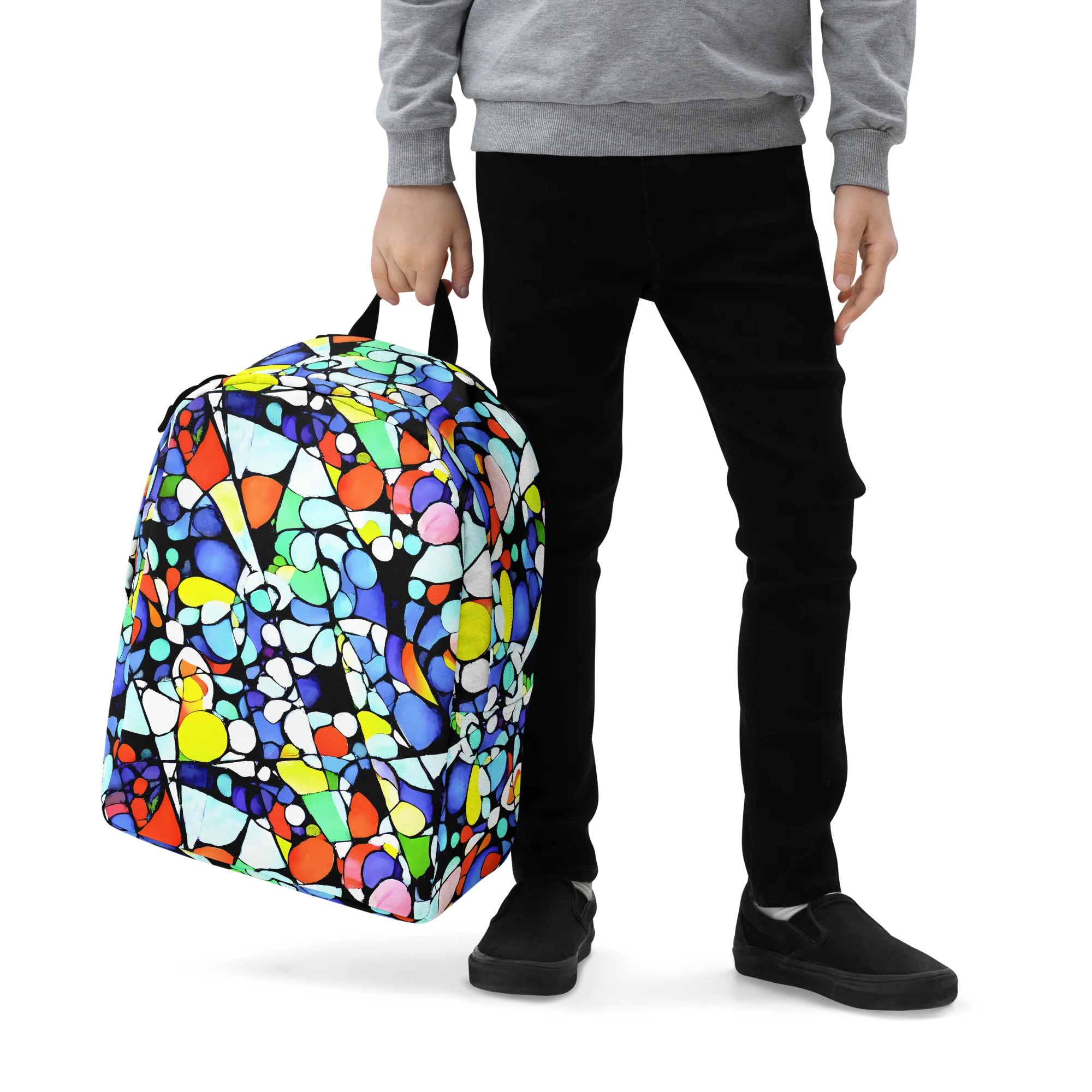Spectrum Shards on Minimalist Backpack — Zoomed-in