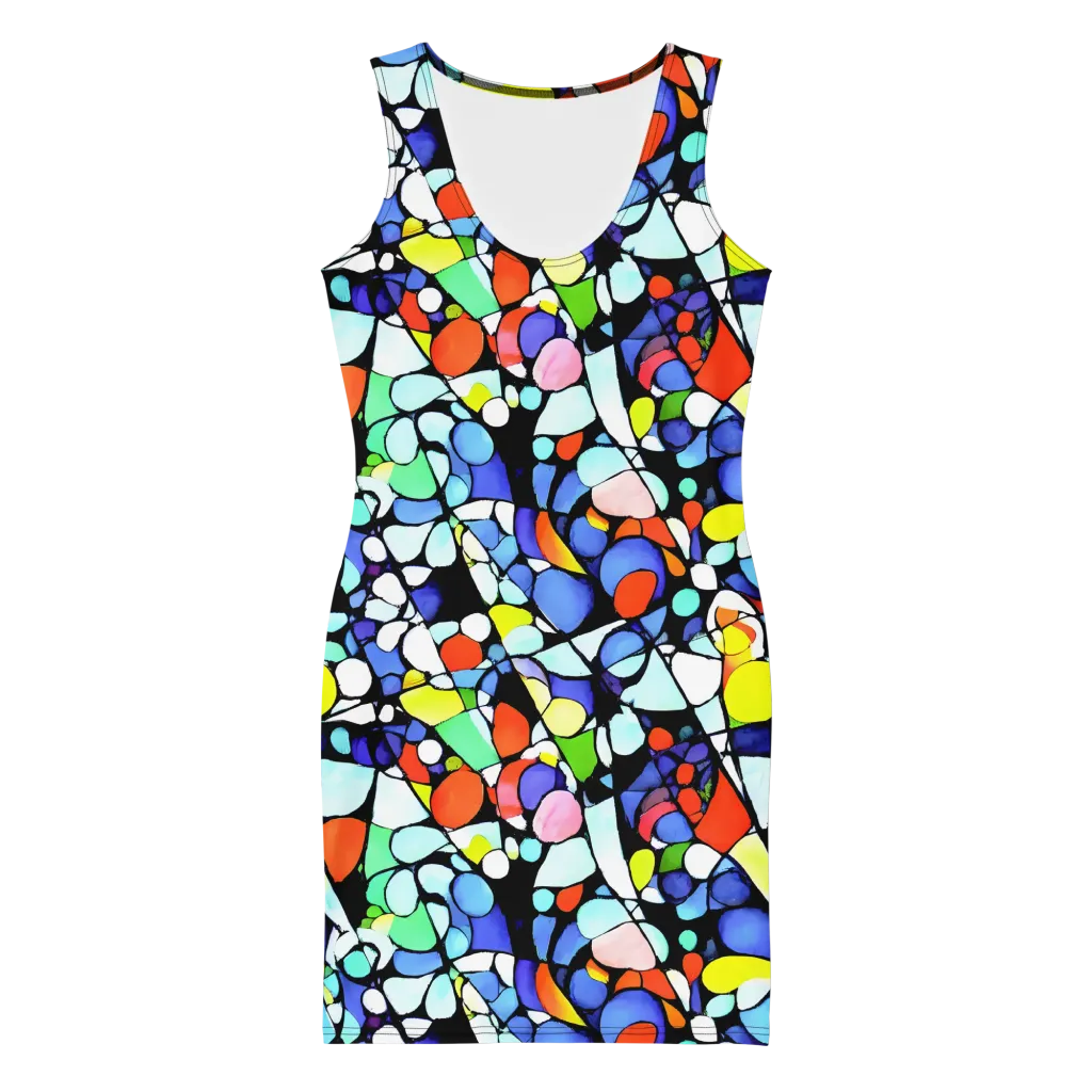 Spectrum Shards on Bodycon Dress — Front