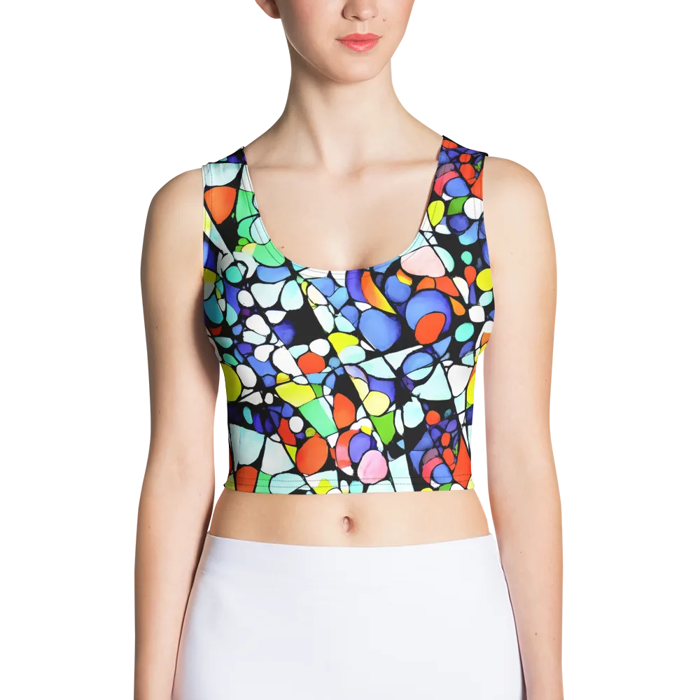 Spectrum Shards on Crop Top — Front