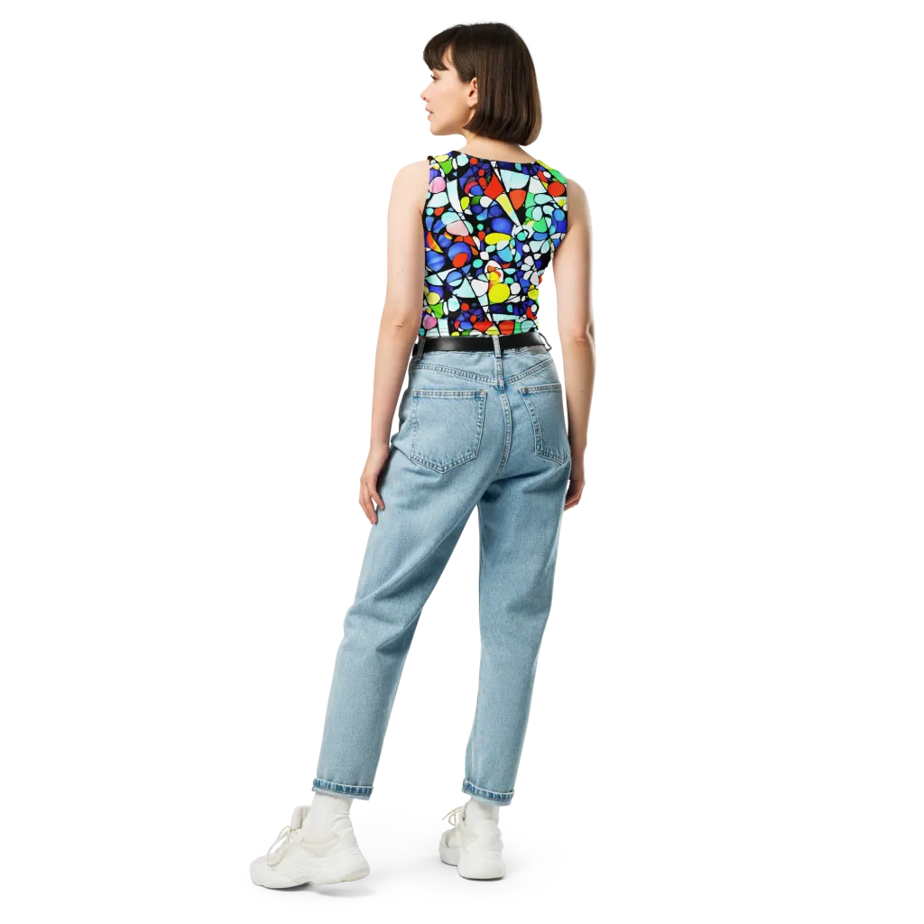 Spectrum Shards on Crop Top — Back