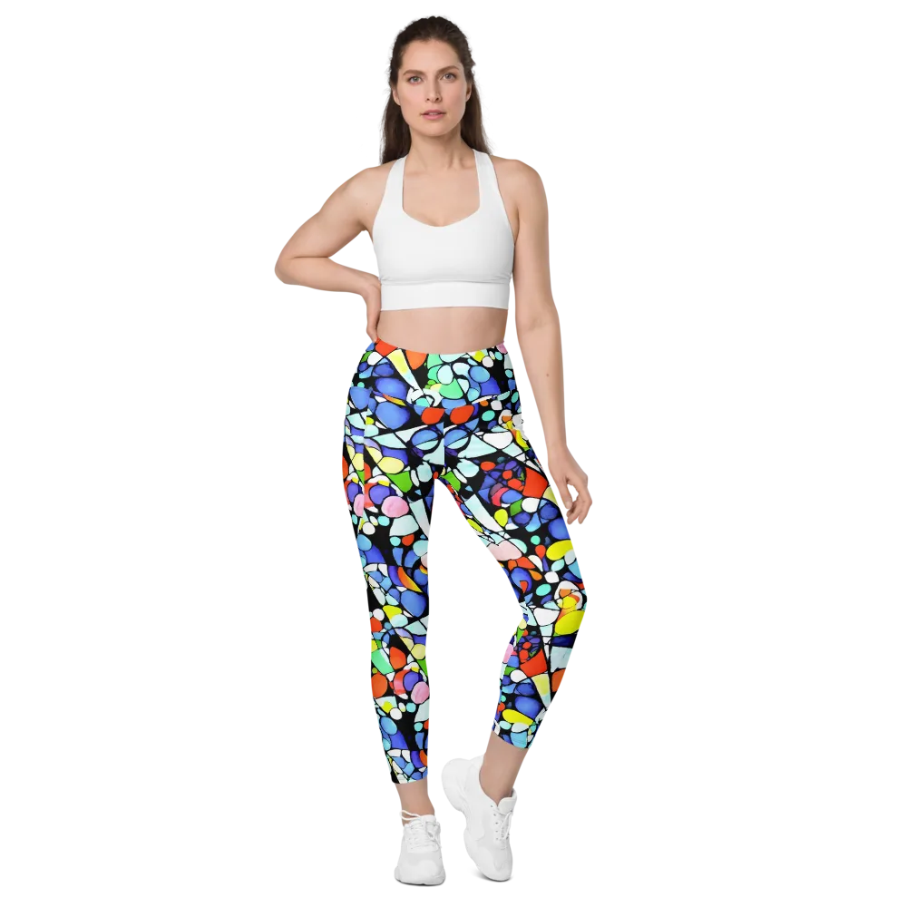 Spectrum Shards on Leggings with Pockets — Front