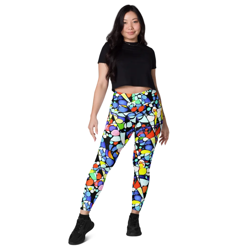 Spectrum Shards on Leggings with Pockets — Front