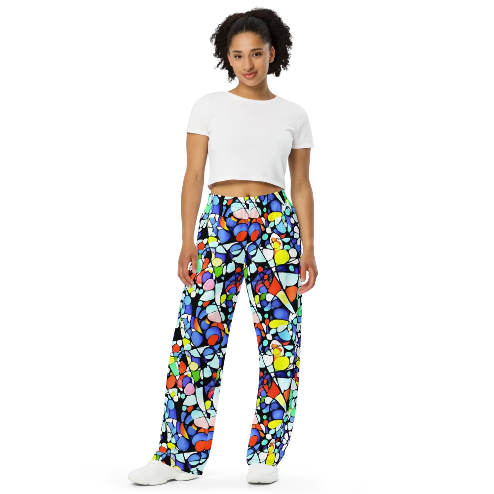 Spectrum Shards on Wide-Leg Pants — Front
