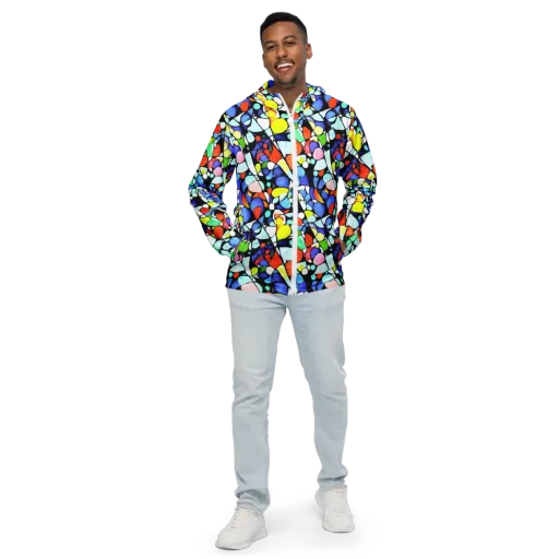 Spectrum Shards on a Men's Windbreaker