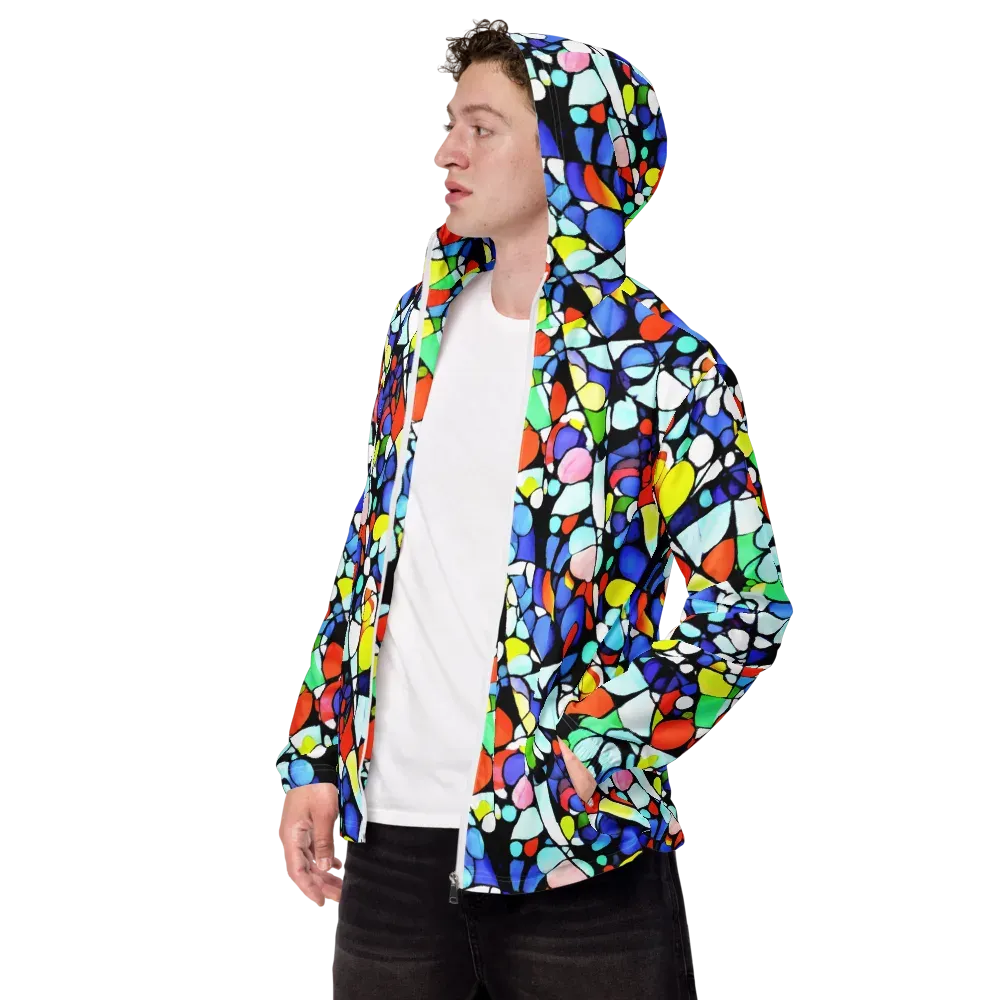 Spectrum Shards on Men's Windbreaker — Left Front