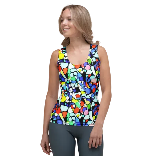 Spectrum Shards on a Women's Tank Top